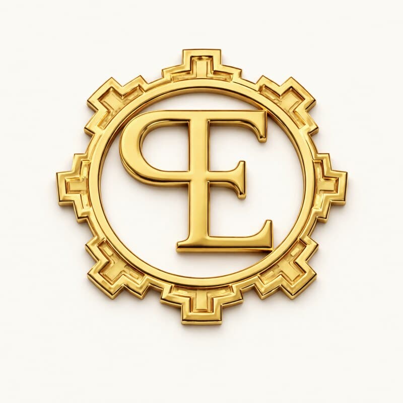 The Inti emblem — the PE monogram inside the Inti circle